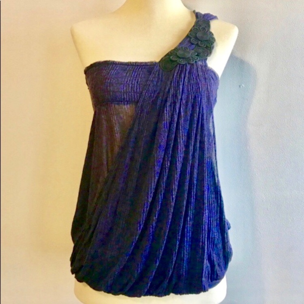 NWT Free People One Shoulder Sheer Top